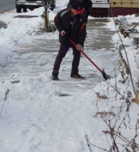 Shoveling Driveway